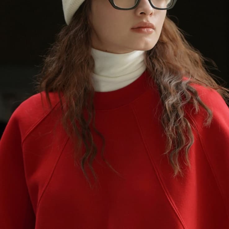 ロンT ゆったりシルエット 裏起毛トレーナー