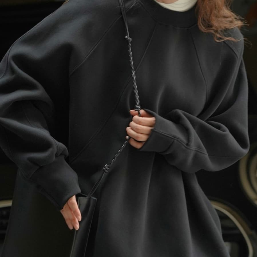 ロンT ゆったりシルエット 裏起毛トレーナー