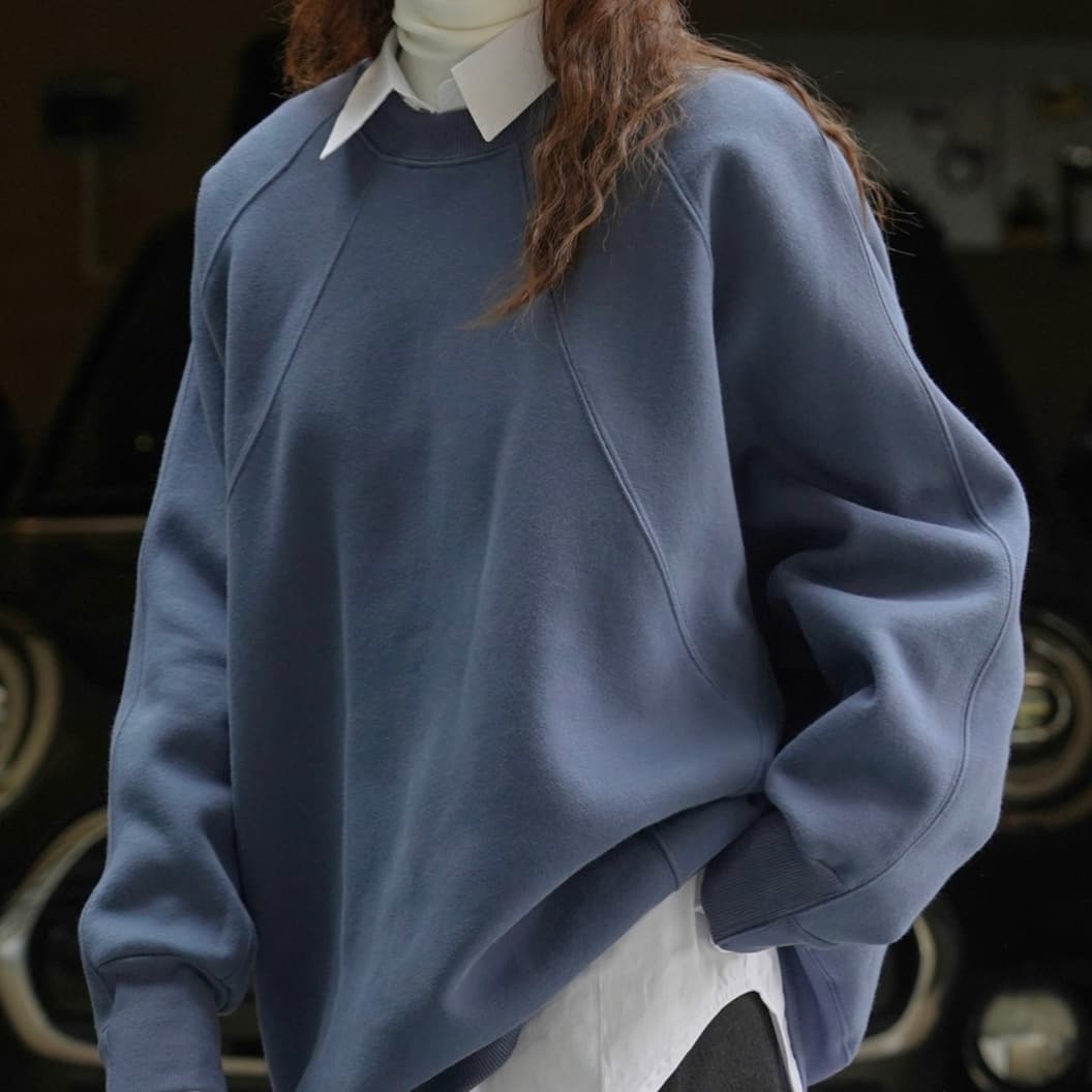 ロンT ゆったりシルエット 裏起毛トレーナー