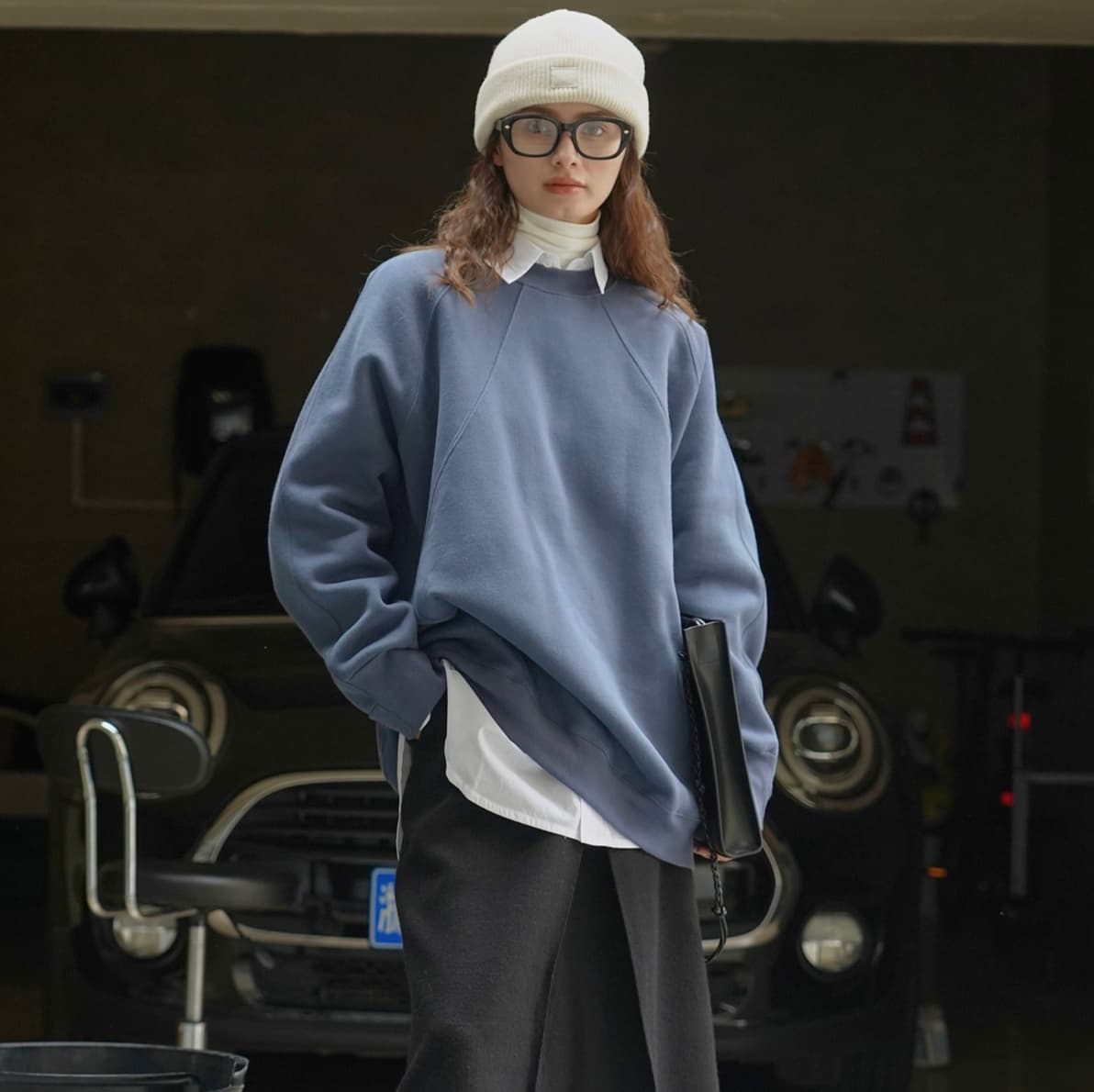 ロンT ゆったりシルエット 裏起毛トレーナー