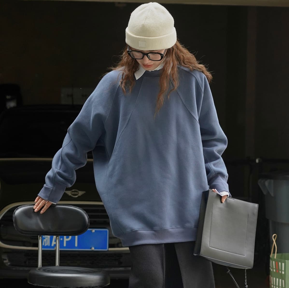 ロンT ゆったりシルエット 裏起毛トレーナー