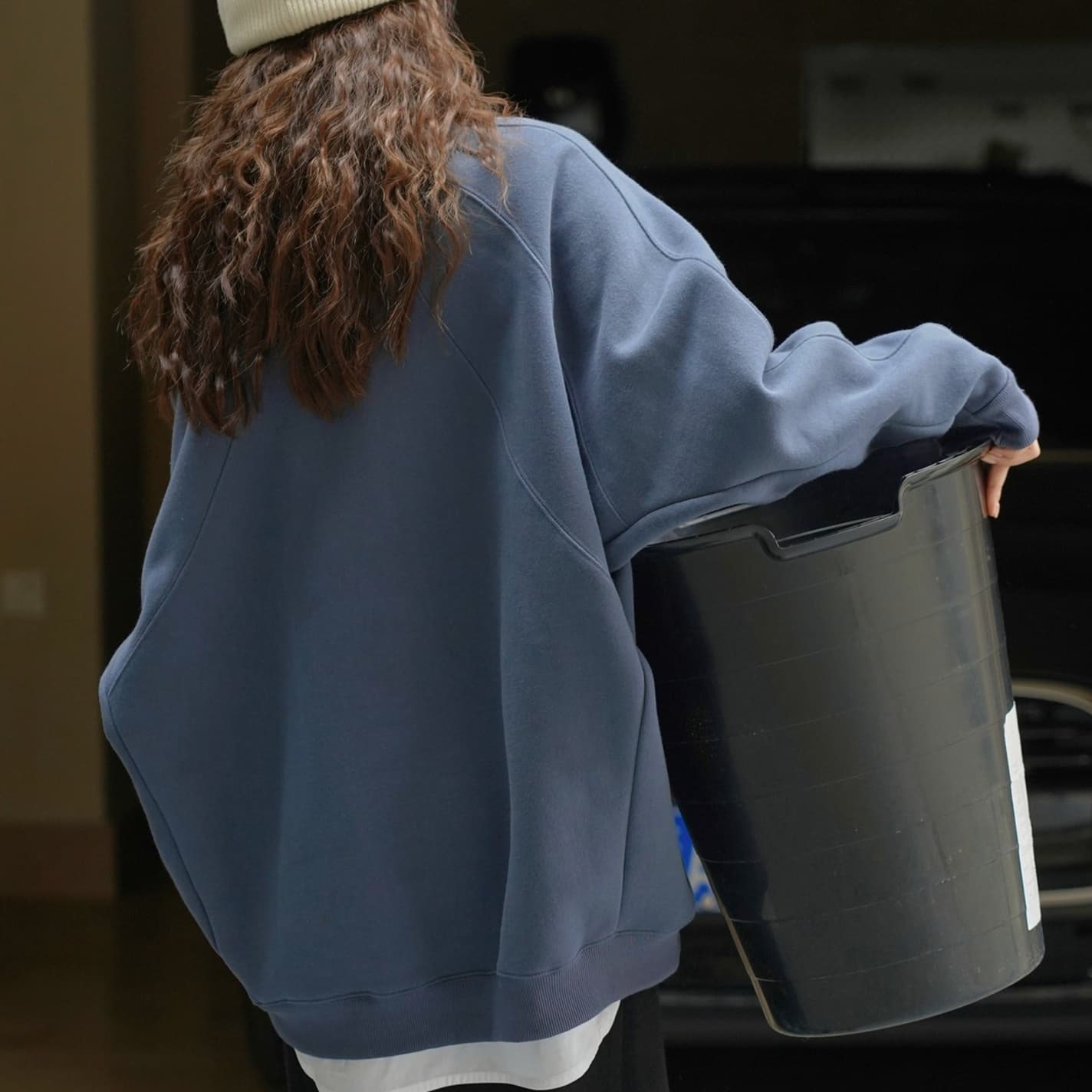 ロンT ゆったりシルエット 裏起毛トレーナー