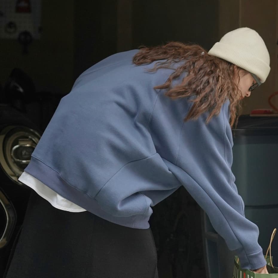 ロンT ゆったりシルエット 裏起毛トレーナー