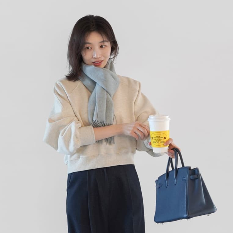 ロンT 贅沢素材の裏起毛スウェット