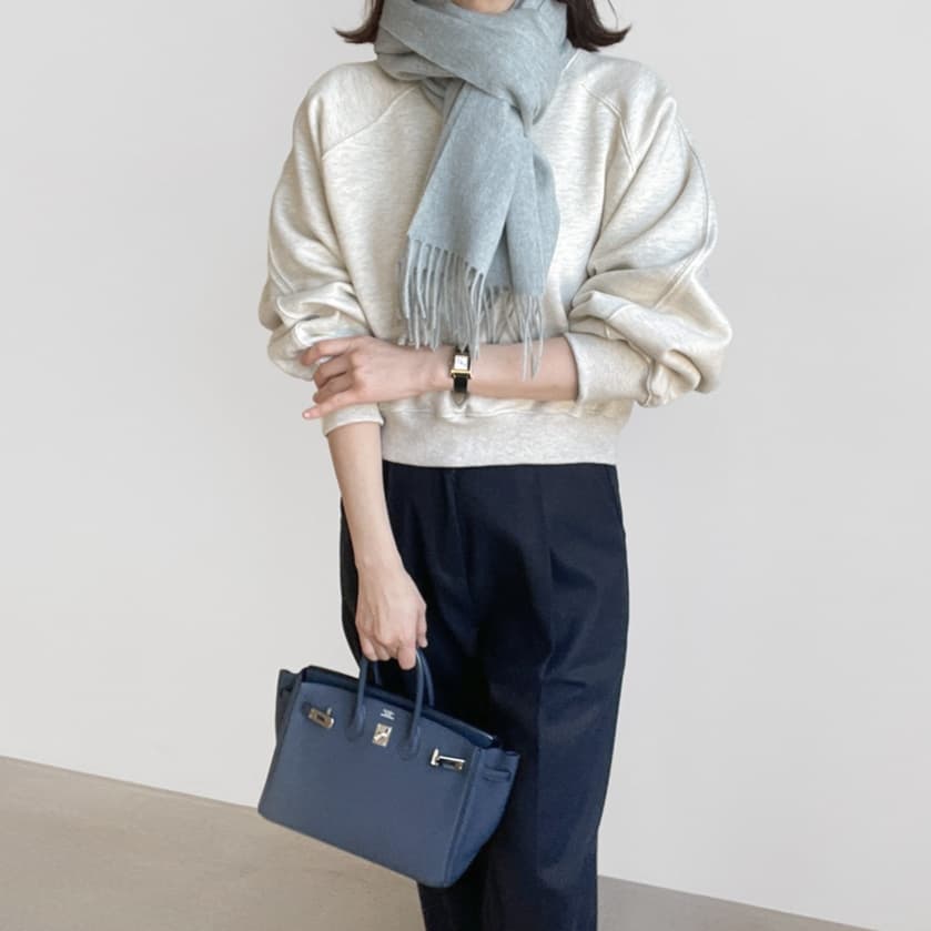 ロンT 贅沢素材の裏起毛スウェット