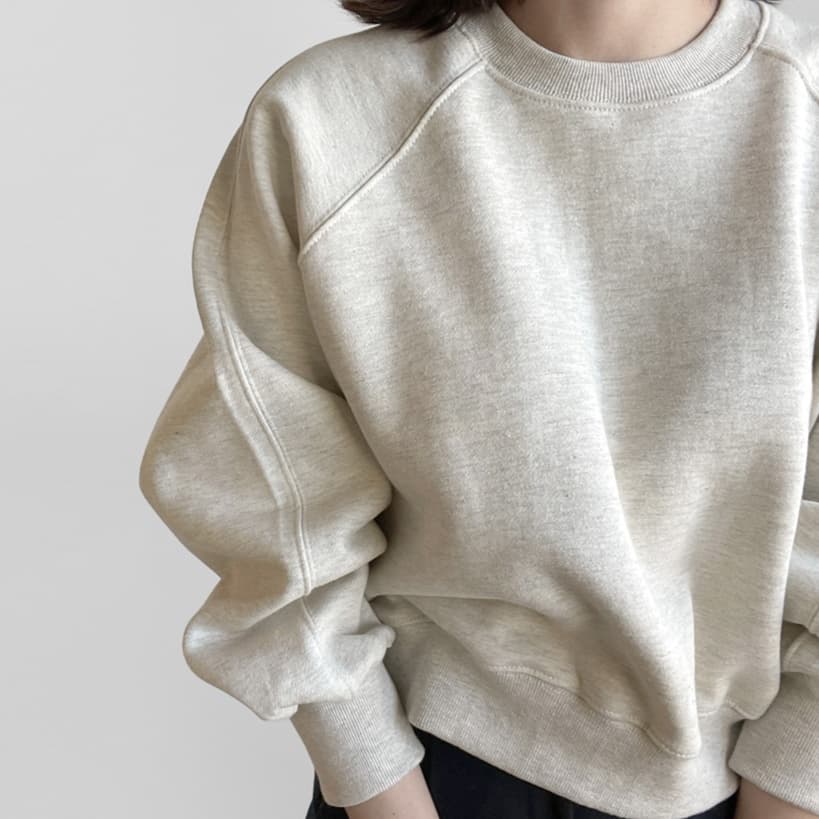 ロンT 贅沢素材の裏起毛スウェット