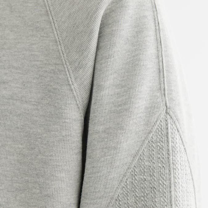 ロンT 立体編みリブ切り替え スウェット