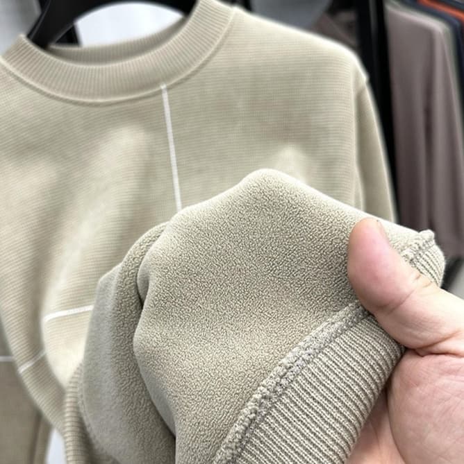 ロンT 上質な畦編みインナーステッチロングTシャツ