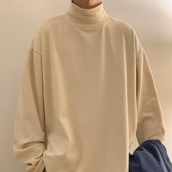 ロンT あったかハイネックロンT