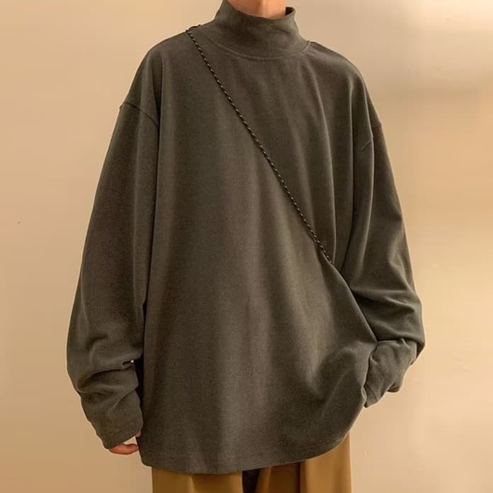 ロンT あったかハイネックロンT