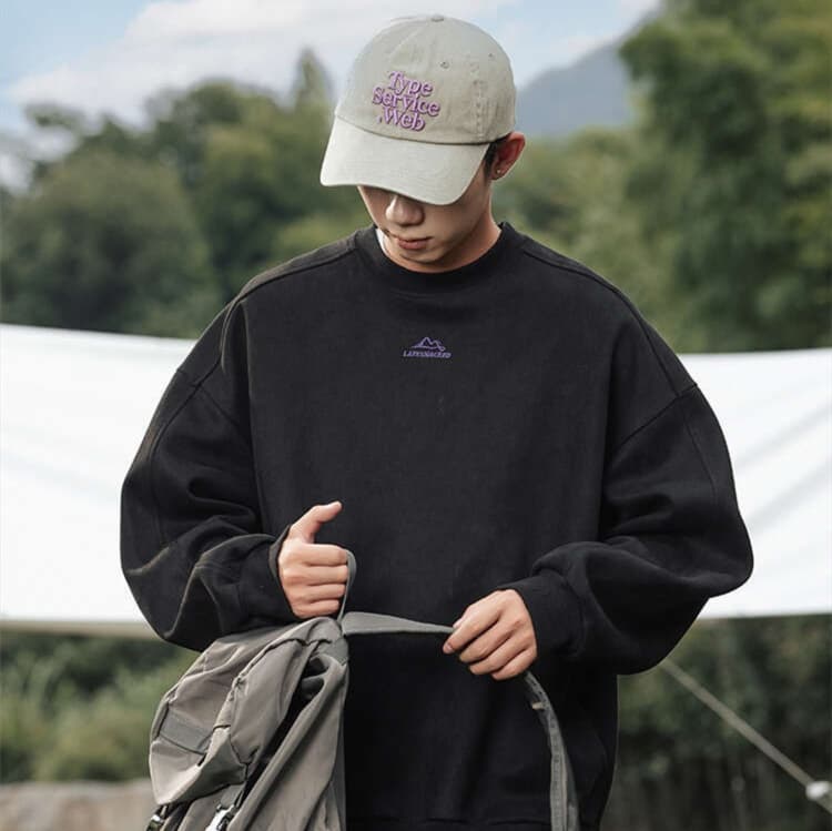 ロンT 山岳デザイン ゆったりロンＴ