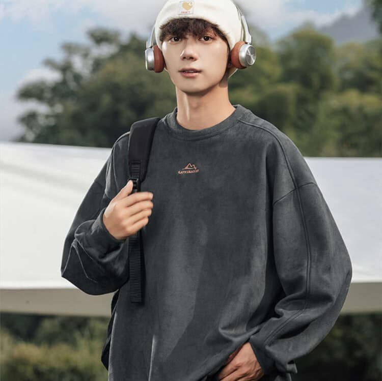 ロンT 山岳デザイン ゆったりロンＴ