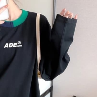 シンプルロゴ入り ゆったりロンT