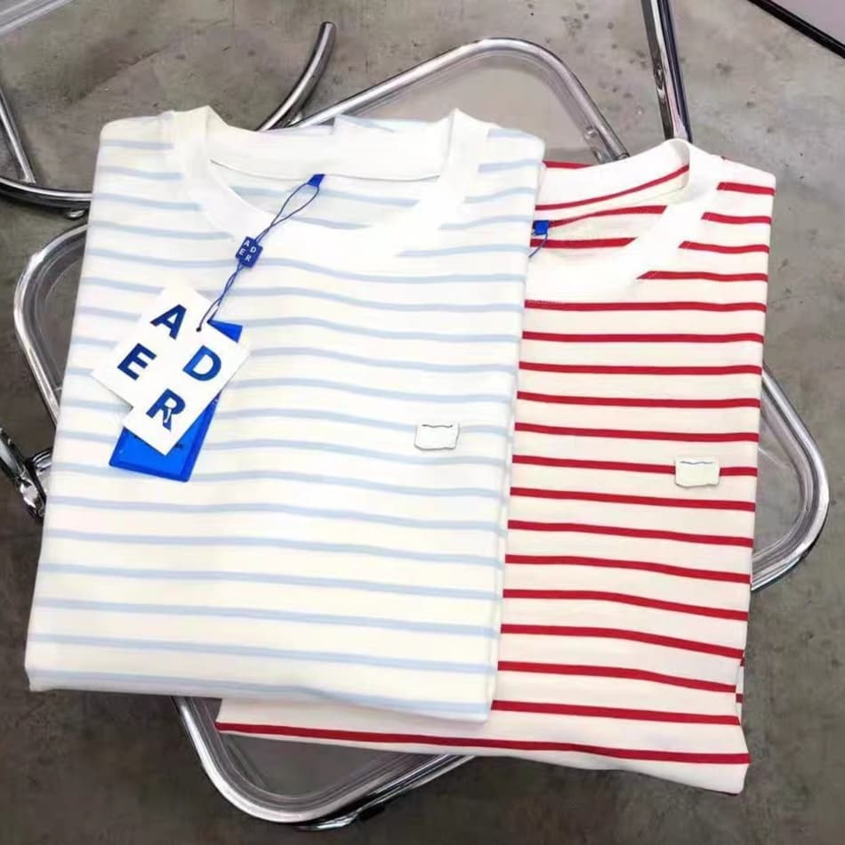 ロンT ゆったりボーダー柄カットソー