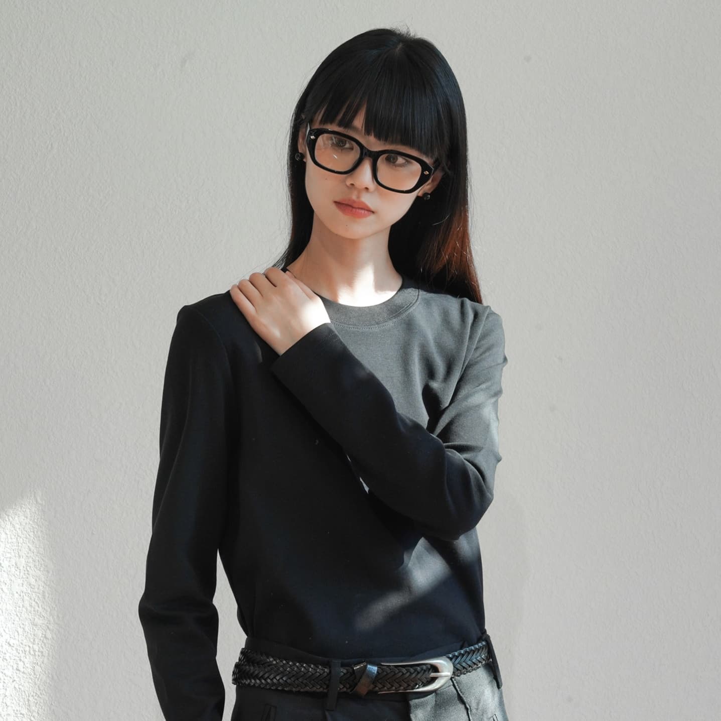 なめらかシルエット コットン ロンT