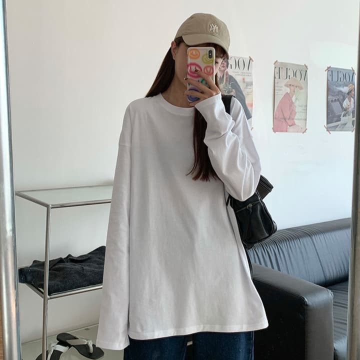 ロンT ゆったりシルエット コットンロンＴ