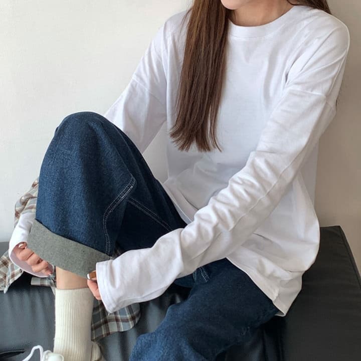 ロンT ゆったりシルエット コットンロンＴ
