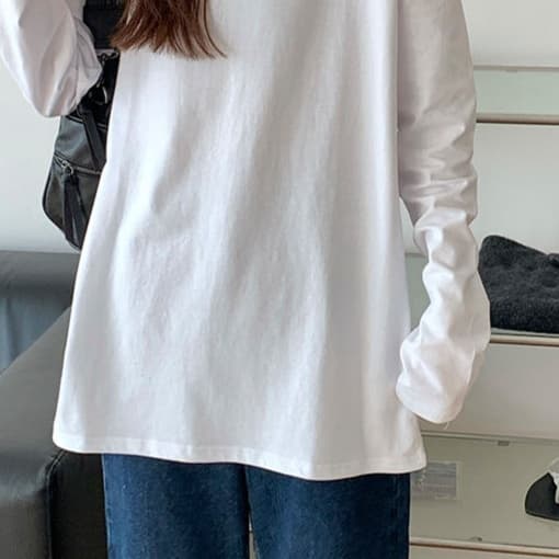ロンT ゆったりシルエット コットンロンＴ