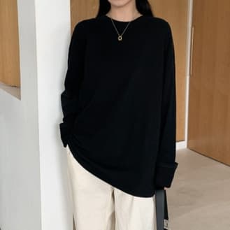 ロンT ゆったりシルエット コットンロンＴ