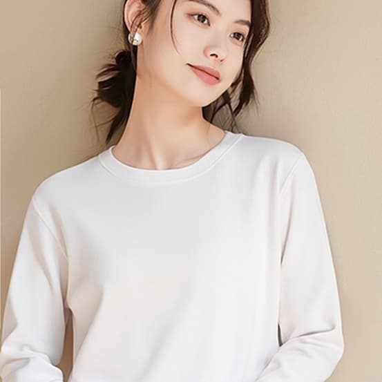 ロンT なめらか素材のリラックスロングＴシャツ