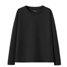 ロンT なめらか素材のリラックスロングＴシャツ