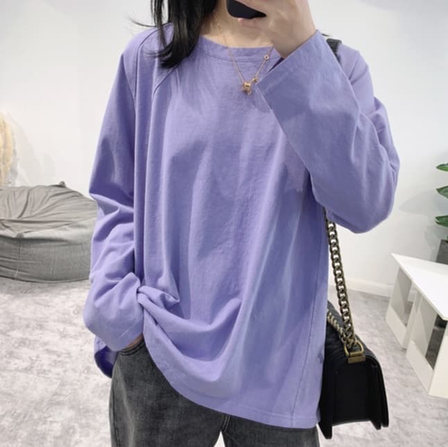 ロンT ゆったりシルエット やわらか長袖カットソー