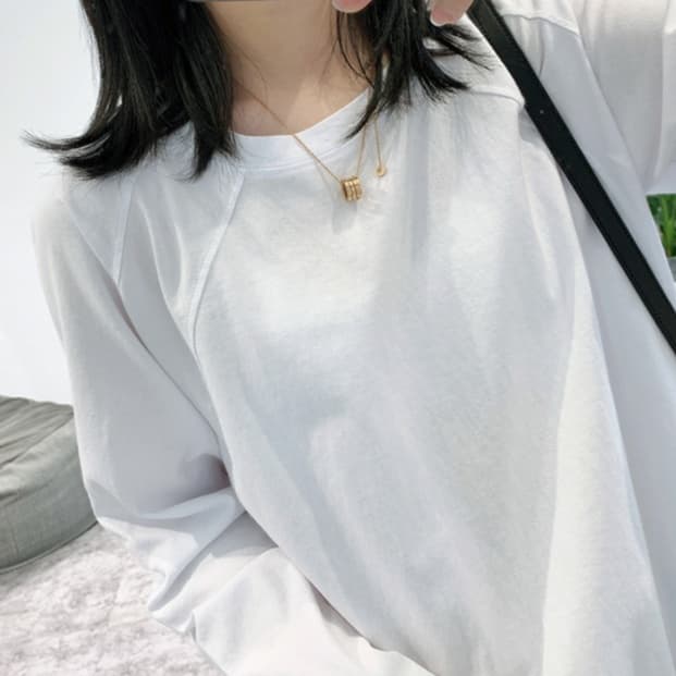 ロンT ゆったりシルエット やわらか長袖カットソー