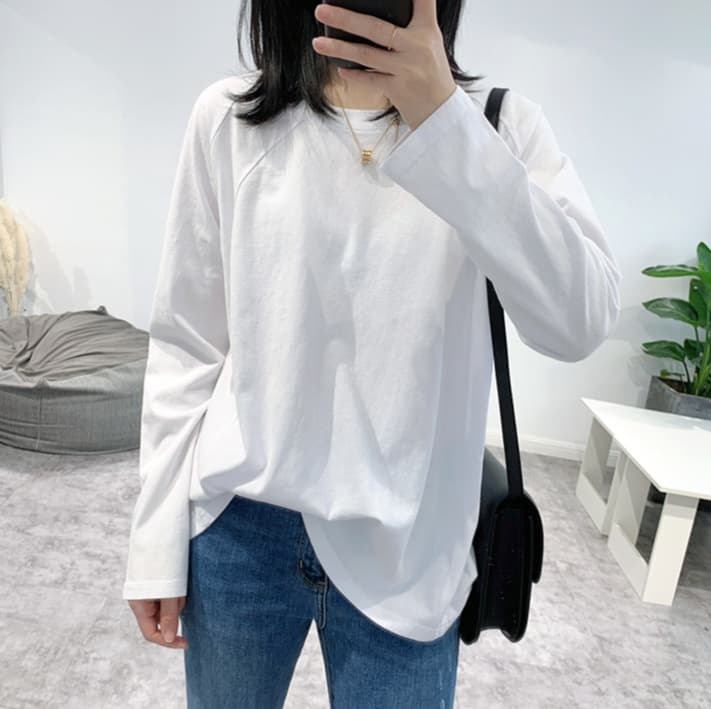 ロンT ゆったりシルエット やわらか長袖カットソー