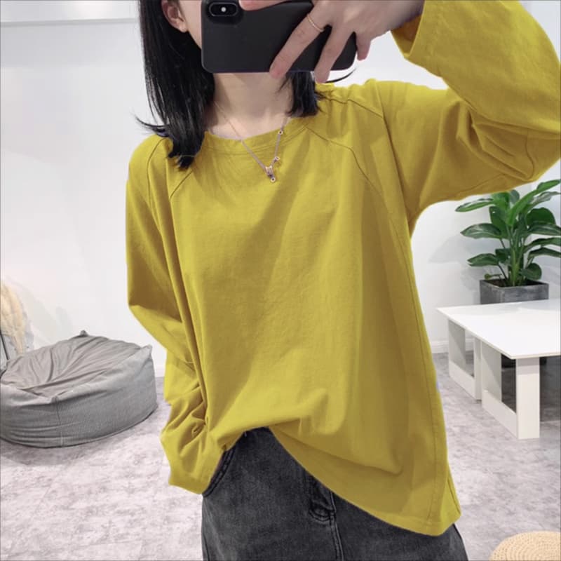 ロンT ゆったりシルエット やわらか長袖カットソー