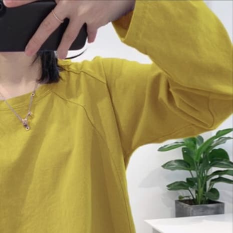 ロンT ゆったりシルエット やわらか長袖カットソー