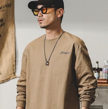 ロンT 山脈プリント入り カジュアルロンＴ