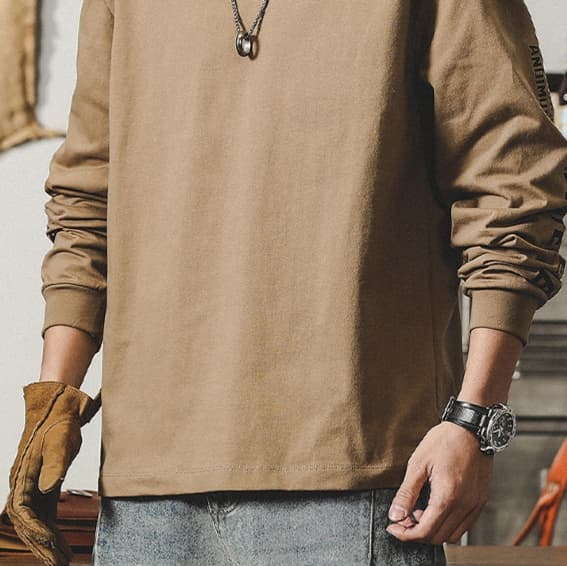 ロンT 山脈プリント入り カジュアルロンＴ