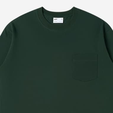 ロンT シンプル胸ポケット長袖シャツ
