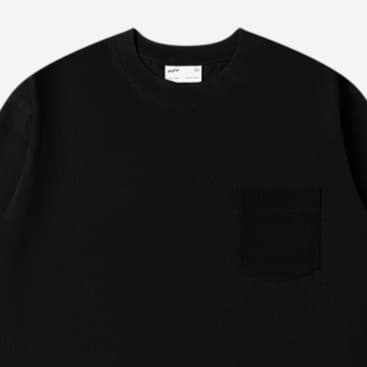 ロンT シンプル胸ポケット長袖シャツ