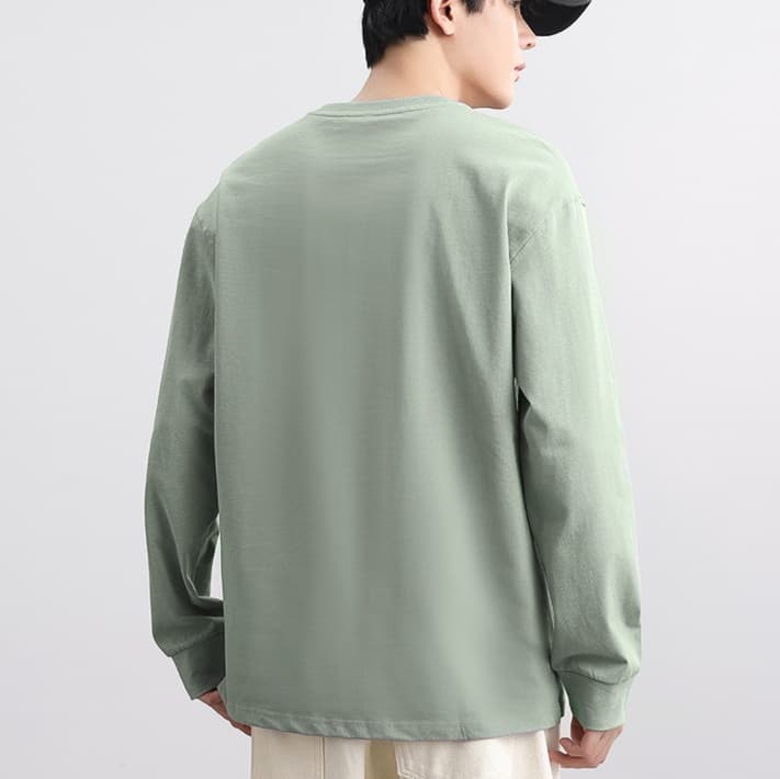 ロンT シンプル無地カジュアルロングTシャツ