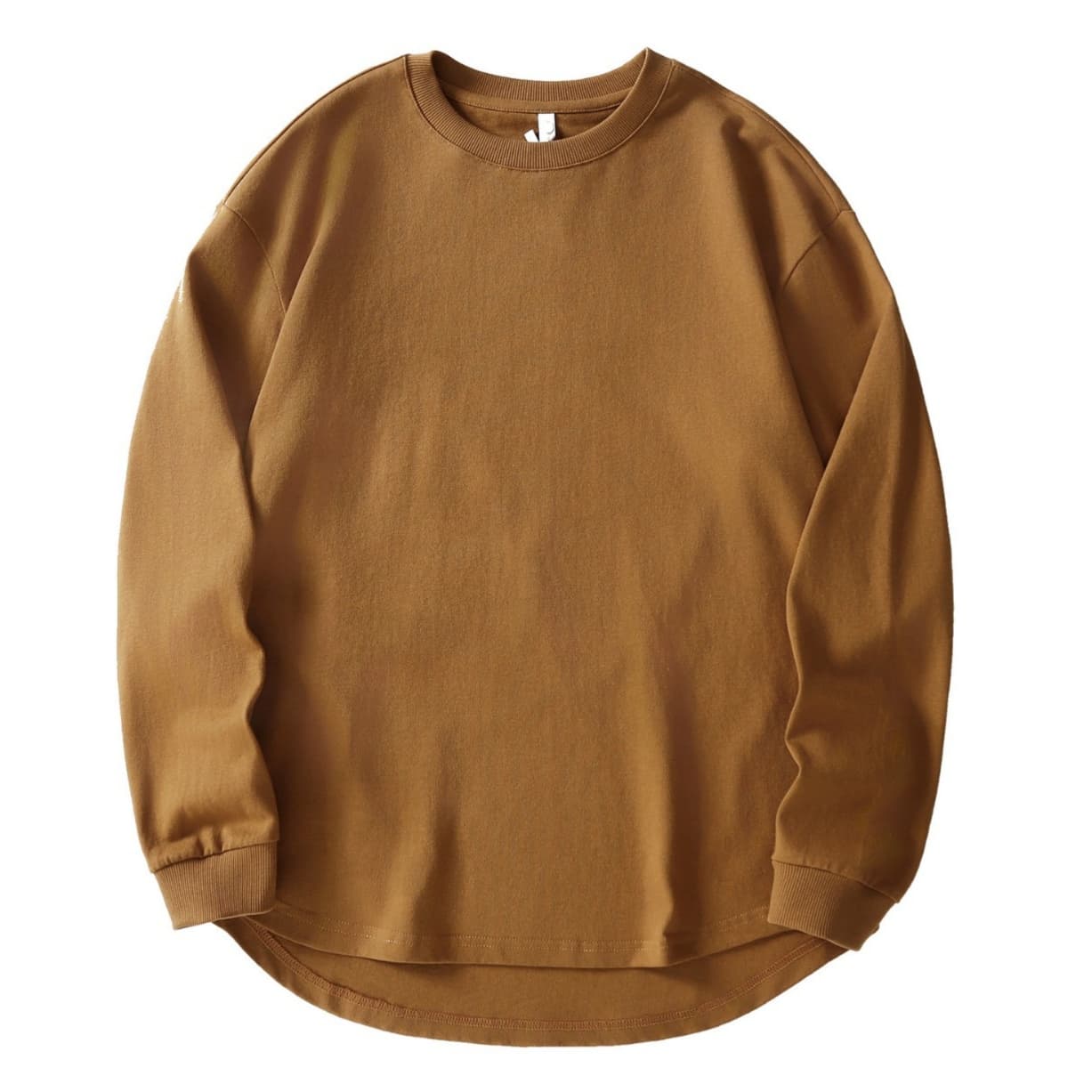 ロンT シンプル上質 ゆるみロングシャツ