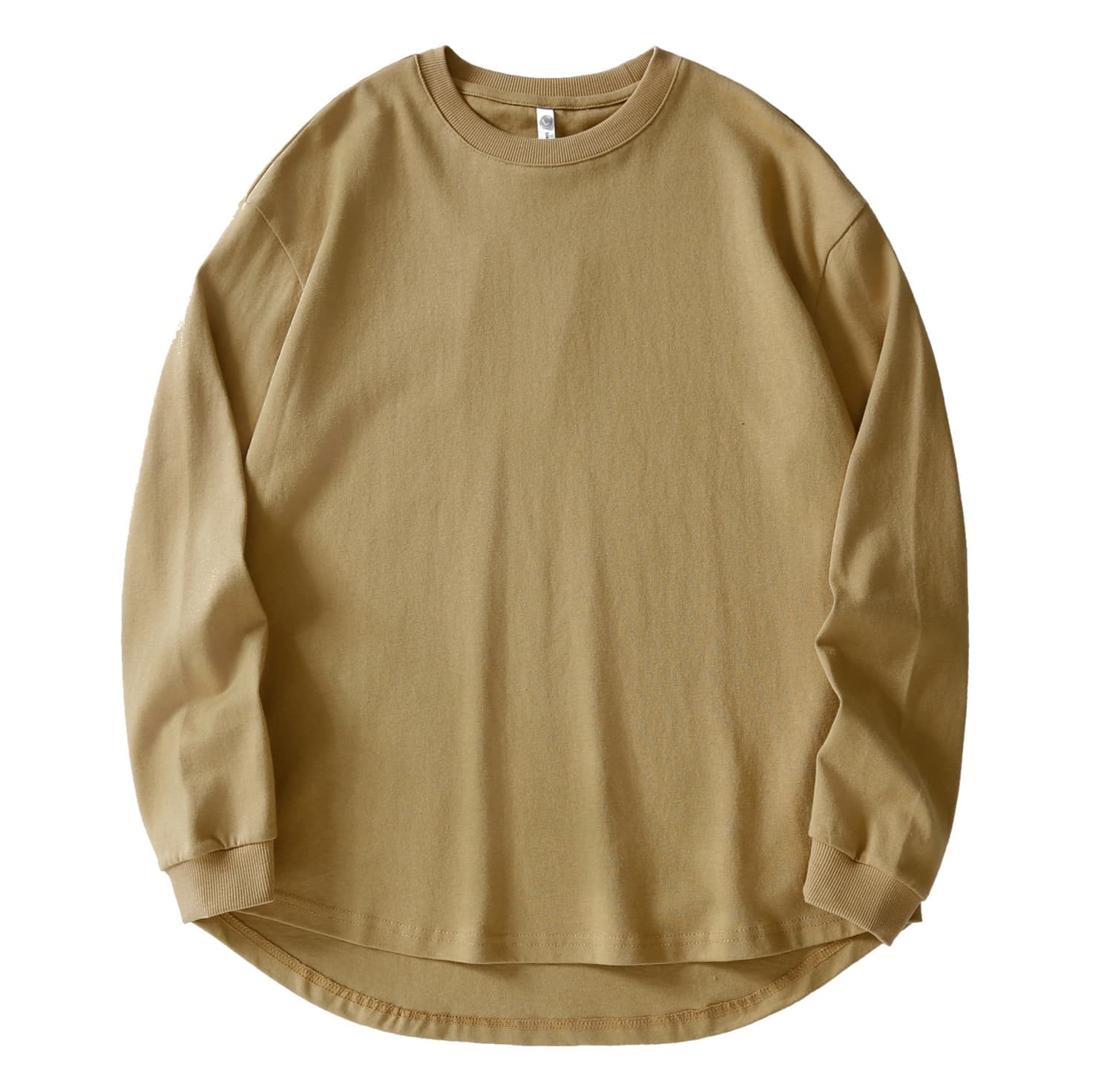 ロンT シンプル上質 ゆるみロングシャツ