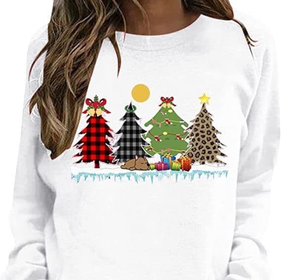 ロンT 冬の森おしゃれ厚手ロンＴシャツ