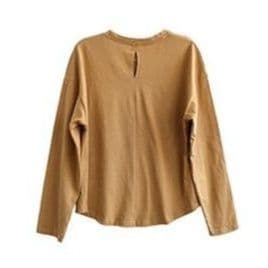 ロンT シンプル丸首ゆったりロンT