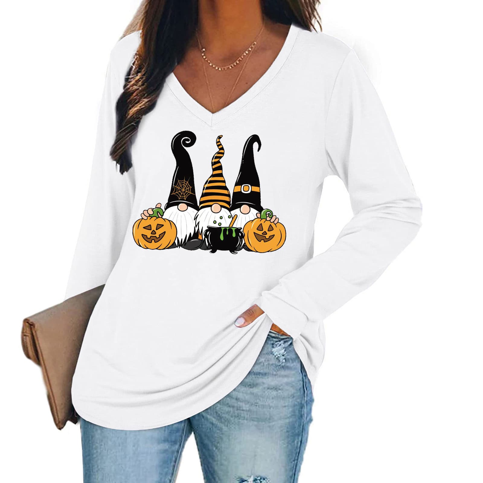 ロンT 秋の妖精と魔法の鍋 長袖シャツ