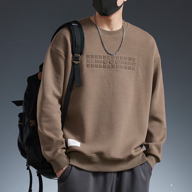 ロンT シンプル立体デザインスエット