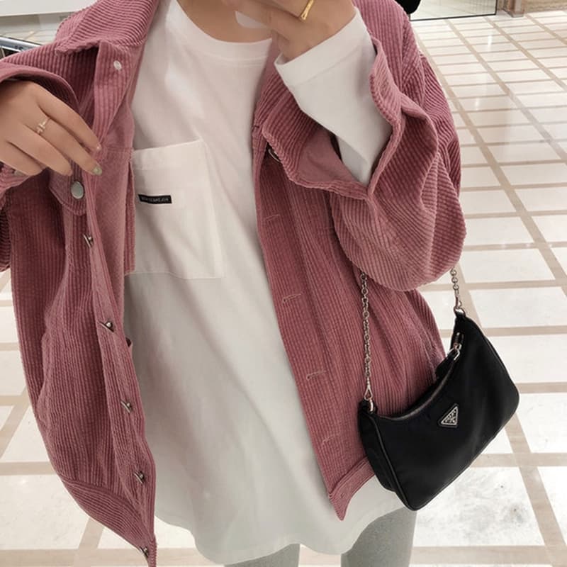 オーバーサイズ ポケット付き ロンT