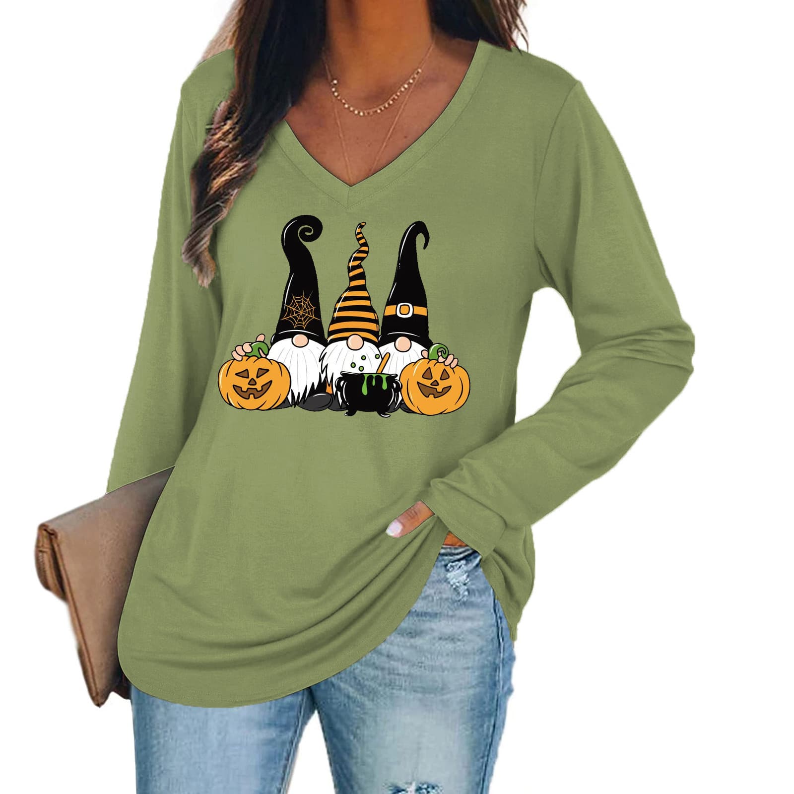 ロンT 秋の妖精と魔法の鍋 長袖シャツ