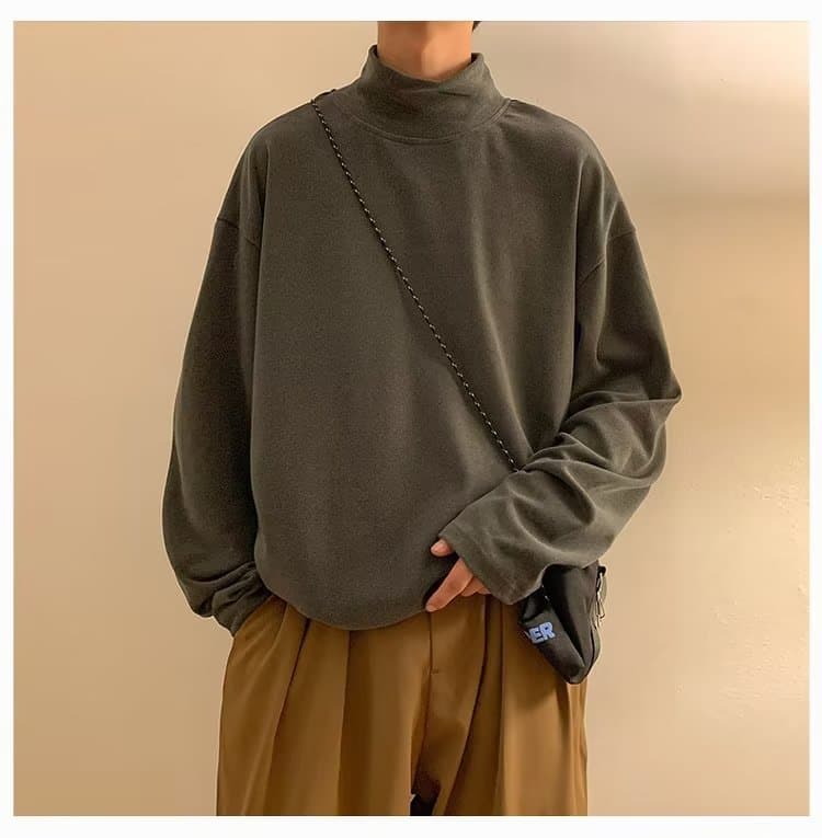 ロンT あったかハイネックロンT