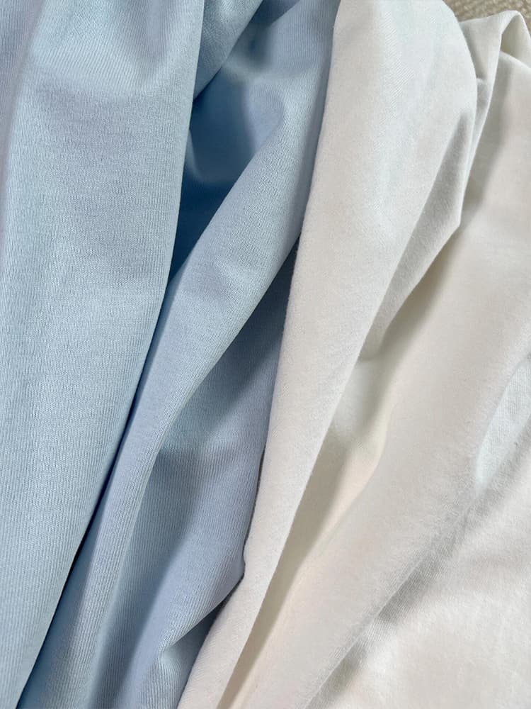 ロンT やわらか天竺 重ね着風ロングスリーブ