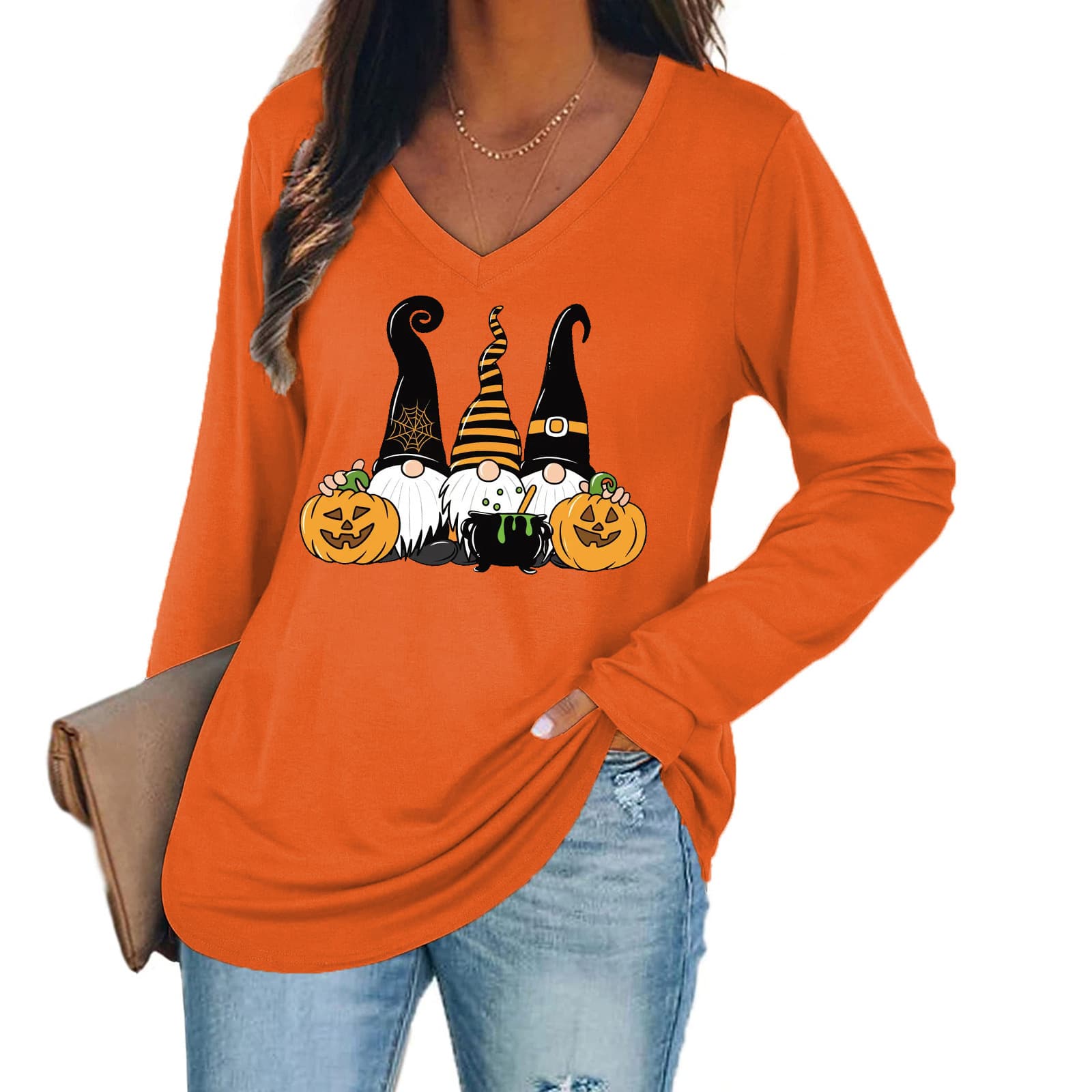 ロンT 秋の妖精と魔法の鍋 長袖シャツ