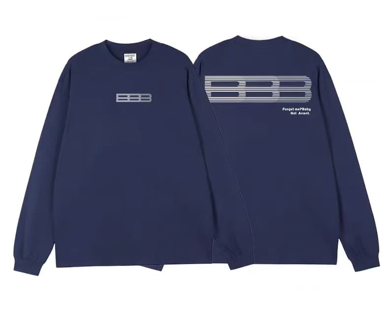 ロンT ミニマルライン長袖シャツ