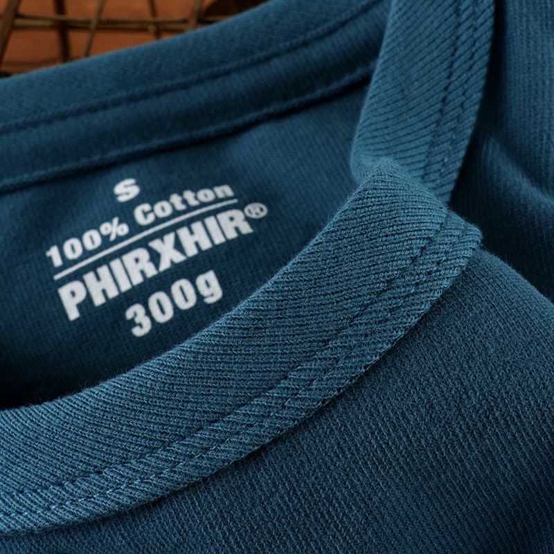 ロンT 重厚感溢れる純綿長袖シャツ