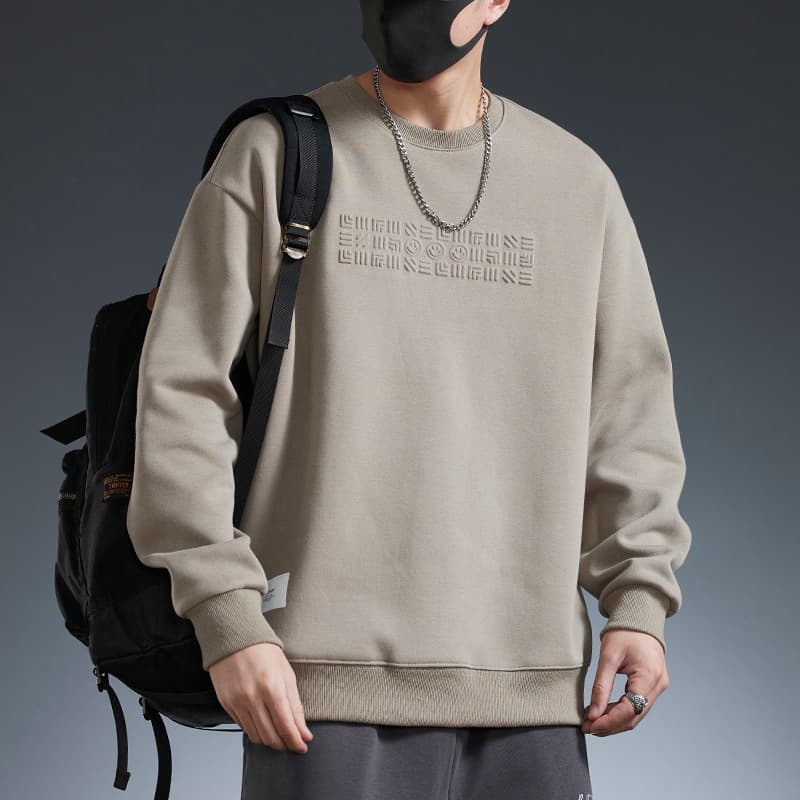 ロンT シンプル立体デザインスエット