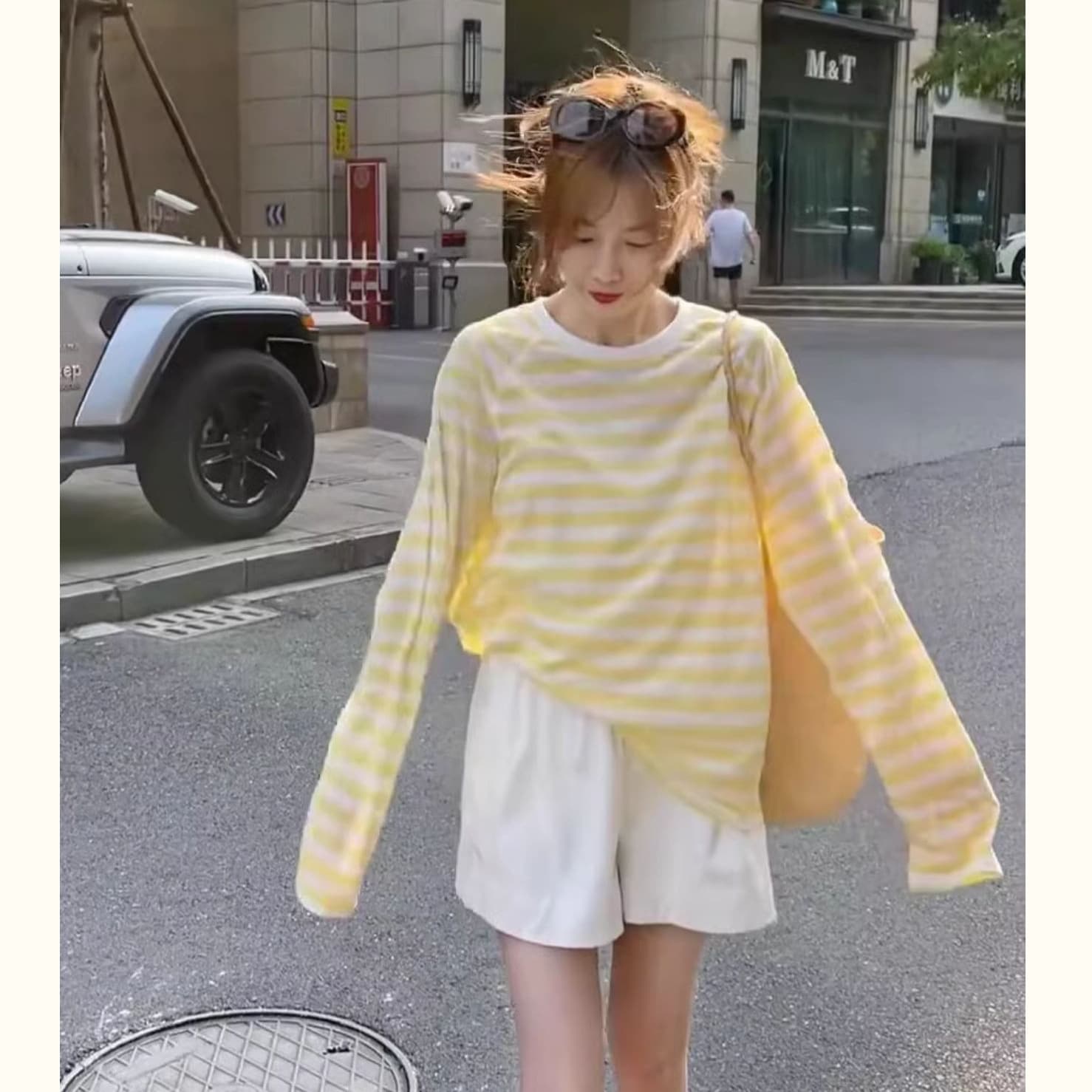 ロンT 爽やか横縞プルオーバー長袖